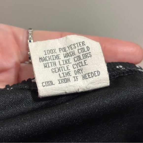 90s Vintage Maurices Polka Dot Spaghetti Strap Mini Slip Dress Size 7/8 - Picture 9 of 9